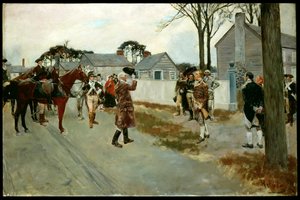 The Meeting of Greene and Gates at Charlotte, N.C., de "The Story of the Revolution" de Henry Cabot Lodge (1850-1924) (óleo sobre lienzo) de Howard Pyle
