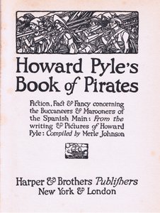 Página del título, de El Libro de Piratas de Howard Pyle publicado por Harper & Bros, 1921 de Howard Pyle