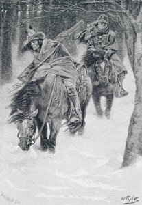 Viajar en los días de la frontera, ilustración de 