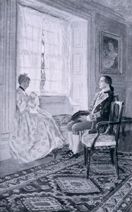 Washington y Mary Philipse, ilustración de 