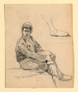 Anverso: Un joven moro sentado (?) de Howard Russell Butler