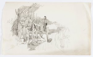 Sin título (Carro tirado por caballos) de Howard Russell Butler