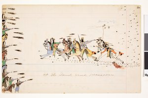 En la masacre de Sand Creek, 1874-75 de Howling Wolf