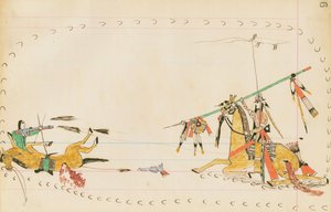 Lobo Aullador y Otro Guerrero, 1874-75 de Howling Wolf