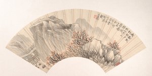Paisaje, fechado en 1885 de Hu Yuan