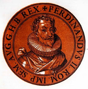 Retrato en Medallón de Fernando II, Emperador del Sacro Imperio Romano