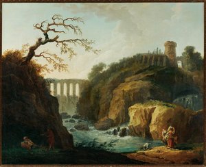 Paysage avec aqueduc et torrent - Paisaje con acueducto y torrente ...
