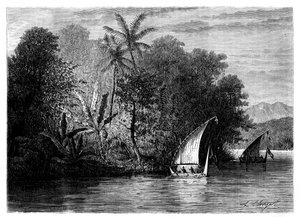 Una vista en Célebes, Indonesia de Hubert Clerget
