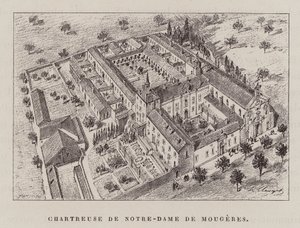 Chartreuse De Notre-Dame De Mougeres (grabado) de Hubert Clerget