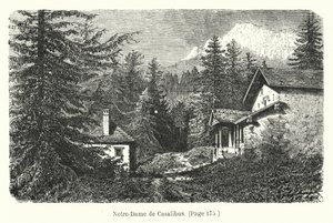 Ilustración de Les Deux Robinsons de la Grande-Chartreuse (grabado) de Hubert Clerget
