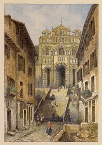 Notre-Dame De France, Au Puy (litografía en color) de Hubert Clerget