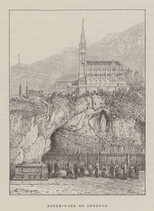 Notre-Dame De Lourdes (grabado) de Hubert Clerget