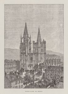 Notre-Dame De Mende (grabado) de Hubert Clerget