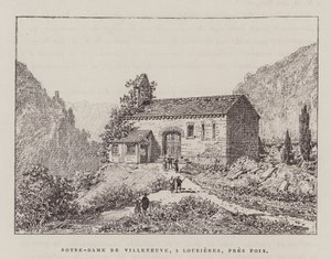 Notre-Dame De Villeneuve, A Lourieres, Pres Foix (grabado)