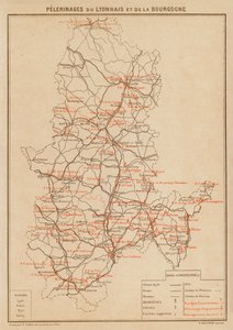 Pelerinages Du Lyonnais Et De La Bourgogne (litografía en color) de Hubert Clerget