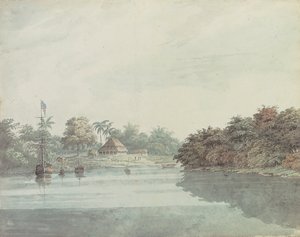 El budgerow del Gobernador General en el Ganges, Delta del Brahmaputra de Hubert Cornish