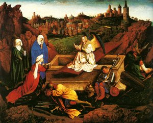Las tres Marías en el sepulcro, c. 1440 de Hubert Eyck