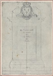 Un pedestal coronado por los brazos del rey de Francia de Hubert Francois Gravelot