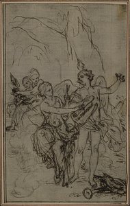 Estudio: Viñeta-Frontispicio para "La Pharsale" de Lucain de Hubert Francois Gravelot