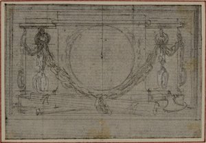 Estudio para la viñeta En Tête de Tácito "Tiberio, o los seis primeros libros de los Anales", Libro II de Hubert Francois Gravelot