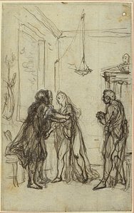 Estudio para "La Pharsale" de Lucain, Canto II de Hubert Francois Gravelot