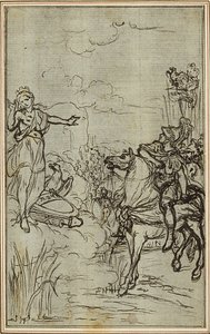 Estudio para "La Pharsale" de Lucain, Canto I de Hubert Francois Gravelot