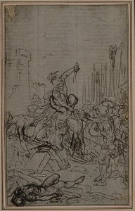 Estudio para "La Pharsale" de Lucain, Canto VI de Hubert Francois Gravelot