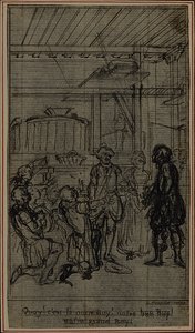 Estudio para viñeta-frontispicio de "La Partie de Chasse de Henri IV" de Colle, acto III