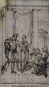 Estudio para viñeta de los "Contes Moraux" de Jean François Marmontel