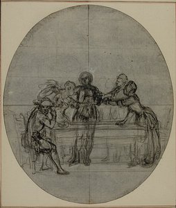 Estudio para una segunda edición, nunca publicada, de "La Partie de Chasse de Henri IV" de Colle, Acto III, Escena 10