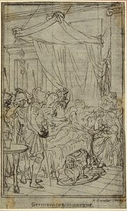 Estudio para una ilustración en Tácito "Tiberio, o los seis primeros libros de los Anales" Libro II, Vol. 1 de Hubert Francois Gravelot