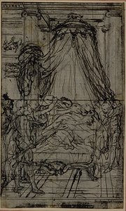Estudio para una ilustración en Tácito "Tiberio, o Los Seis Primeros Libros de los Anales", Libro VI, Vol. 3, 2º Estudio