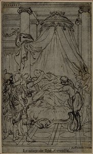 Estudio para una ilustración en Tácito "Tiberio, o Los Seis Primeros Libros de los Anales", Libro VI, Vol. 3, Estudio Final de Hubert Francois Gravelot