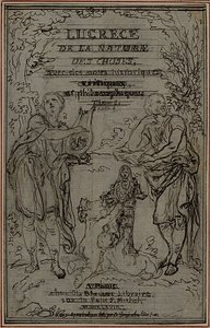 Estudio para la viñeta-portada del libro I de Lucrecio "De la Nature des Choses" (De la naturaleza de las cosas) de Hubert Francois Gravelot