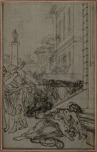 Estudio para la viñeta de "De la Nature des Choses" de Lucrecio, Vol. II, Libro VI