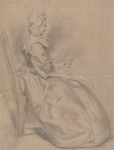 Estudio de una dama sentada de Hubert Francois Gravelot