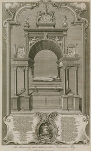 El monumento de María Reina de Escocia de Hubert Francois Gravelot