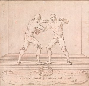 Dos combatientes de premio de Hubert Francois Gravelot