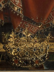 Detalle de Dios Padre, del Retablo de Gante (óleo sobre tabla) de Hubert & Jan van (1390 1441) Eyck