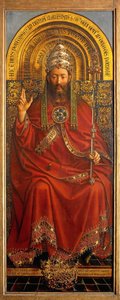 Dios Padre, panel central del Retablo de Gante