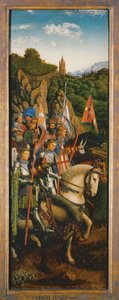 Los Caballeros de Cristo, del lado izquierdo del Retablo de Gante de Hubert & Jan van (1390 1441) Eyck