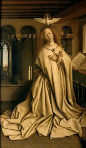 Virgen Anunciadora, del exterior del panel derecho del Retablo de Gante de Hubert & Jan van (1390 1441) Eyck