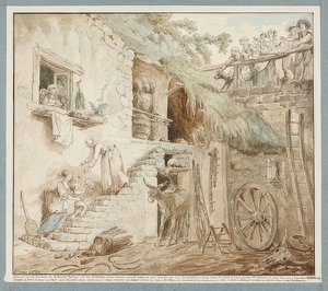 Alegoría de la decadencia de la familia Du Barry. Alrededor de 1774-75 de Hubert Robert