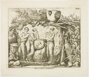 Antiguo bajorrelieve de Hubert Robert