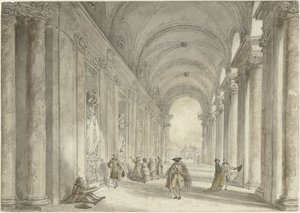 Columna del Casino de la Villa Albani, en Roma
Vista de la columnata frente al casino de la Villa Albani en Roma de Hubert Robert