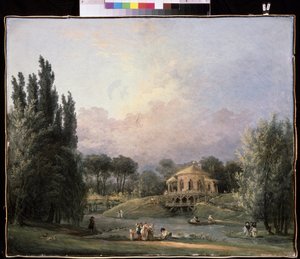 En un parque. Pintura de Hubert Robert (1733-1808), óleo sobre lienzo, circa 1770-1780, arte francés. Museo Estatal Arkhangelskoye Estate, Moscú. de Hubert Robert