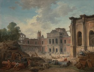 Demolición del castillo de Meudon de Hubert Robert