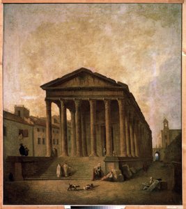 La Maison Carrée, Nimes, c.1780 de Hubert Robert