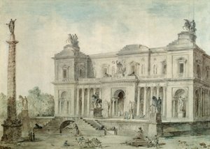 Le Musée des Antiques, c.1800 de Hubert Robert