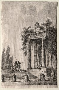 Les Soirées de Rome:  The Stairs de Hubert Robert